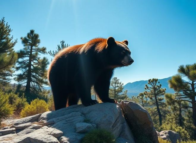 “Arizona black bear in the Mogollon Rim region of the state.”