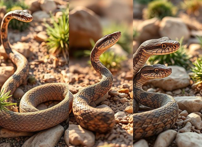 Various rattlesnake species found in Arizona.
